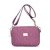Bolsa de Ombro Cor Sólida em Tecido de Nylon Estilo Japonês e Coreano Versátil para o Dia a Dia da Mulher Bolsa Transversal de Grande Capacidade Bolsa para Compras da Mamãe Bolsa para Celular