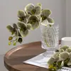 Flor Artificial de Falenopsis Simulada Eva Feel Arreglo Floral de Orquídea Falsa Material Floral para Paisajismo Decoración Decorativa de Boda Hogar