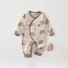 Roupas Confortáveis de Borboleta para Bebê Macacões de Bebê Classe A Macacão para Recém-Nascido Roupas de Bebê para Outono Body de Bebê 100% Algodão