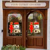 2027 Adesivos Decorativos para Porta com Eletrostática Decalques para Janela Linhas Adesivos Eletrostáticos de Cachorrinho Decorações de Ano Novo 2027 Atacado Frete Grátis
