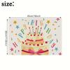 Nuevo Mantel Temático de Cumpleaños Lino Pastel Globo Estampado Mantel Aislante Térmico Decorativo para Mesa de Hogar Restaurante Vacaciones