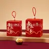 Caixa de Doces para Casamento Nova Caixa de Presente para Casamento e Noivado Caixa de Doces de Acompanhamento para Casamento Caixa de Embalagem de Alto Padrão Chinês