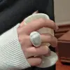 Anillo de plata de ley S925 versión coreana del diseño de nicho con textura de alambre textura anillo versión coreana del anillo de estilo coreano al por mayor