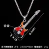 Colar de Aço Inoxidável para Guitarra de Cor Simples Hip Hop Rock Jazz Design de Pingente Nicho Acessórios de Pingente para Festival de Música