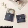Bolsa de Joyería con Broche de Cuero Sintético Anillos Pendientes Joyería Multicolores Bolso Plegable Nueva Bolsa de Almacenamiento de Cuero para Joyería