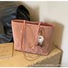 Bolso Tote con Textura de Moda para Mujer 2024 Nuevo Casual Simple Gran Capacidad Bolso de Hombro Bolso para Estudiantes