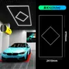 Luz Hexagonal de Colmeia LED à Prova d'Água Transfronteiriça para Lavagem de Carros Aplicação de Película Automotiva Oficina de Reparo Automotivo Luz para Estação de Trabalho com 5 Furos 14 Furos 110V