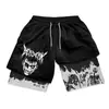 Deseo Transfronterizo Aliexpress Más Vendido Impresión Digital 3D Personalizada Pantalones Deportivos de Fitness de Doble Capa para Adultos Pantalones Cortos Casuales