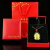 Pingente de Cabeça de Buda Hotan Moyu Tathagata Buda Pingente de Jade Incrustado de Ouro Estátuas de Buda Masculino e Feminino Colar Atividades Religiosas Memorial do Turismo