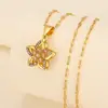 Moda Transfronteriza Nuevo Producto, Exquisito Colgante Rotatorio de Flor de Cinco Pétalos Incrustado con Diamantes, Diseño de Nicho, Cadena Versátil para Clavícula para Mujeres