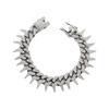 Collar de Calle con Púas de 12 mm Estilo Hip-Hop para Hombres y Mujeres, con Elementos Geométricos con Incrustaciones de Aleación y Pedrería
