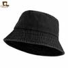 Chapéu de pescador de algodão lavado Denim unissex chapéu de bacia chapéu de sol para lazer ao ar livre viagem chapéu de pescador JDPM-70