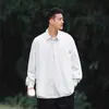 Roupa de Trabalho Estilo Japonês Cityboy Simples Camisa de Trabalho em Camadas Masculina Verão Nova Solta Casual Cor Sólida Manga Longa Jaqueta