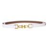 Casaco decorativo com saia terno jaqueta cintura selo feminino exterior moda all-match ins fivela ajustável cinto fino feminino