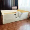 Cama de Maternidad Sólida de Madera Anti-Presión para Perros, Nido para Gatos, Nido para Mascotas, Valla de Madera Maciza, Habitación de Maternidad para Perros, Cama de Maternidad para Gatos, Caja de Maternidad para Cachorros, Nido Cubo