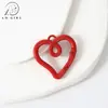 Cor de doce liga fresca tinta spray coração argola aberta argola de mola fecho de pressão chaveiro diy pingente de boneca criativo fecho