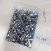1440 Piezas de Joyería de Diamantes Planos para Uñas, Lujo Ligero, Elegantes Diamantes Azules para Uñas en Forma de Ojo de Caballo Torcido Mini Grandes y Pequeños