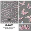 Nuevas Calcomanías para Uñas de Mariposa, Accesorios Decorativos Suaves y Portátiles, Calcomanías 3D en Relieve, Calcomanías para Uñas de Concha, Tridimensional
