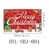 Tela de fondo navideño en stock, lista para enviar, con impresiones de alta definición de Papá Noel, muñecos de nieve y renos, perfecta para decoraciones navideñas