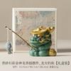 Fabricante de Arenito Verde Criativo Estilo Chinês Dragão Pesca Decorativo Pequenos Enfeites Porta Incenso Interno Porta Incenso de Vara Dragão