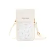 Nueva Bolsa Táctil Transparente para Teléfono Móvil Transfronteriza 2024 para Niñas, Bolso Pequeño Cruzado de Hombro Delgado, Bolso Versátil para Teléfono