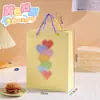 Bolsa de regalo de cachorro de dibujos animados a cuadros, bolsa de regalo de cartón blanco engrosado, bolsa de papel para empaquetar recuerdos de fiesta de cumpleaños infantil