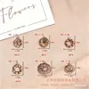Nueva serie de accesorios pequeños de aleación estilo coreano inspirados en Chanel, accesorio para el cabello con colgante de corazón redondo, joyería DIY hecha a mano