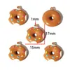 Aleación Pintada en Spray Impresa Juguete de Comida de Imitación Pan Crema Pastel Donut Llavero Colgante Accesorio Wlm23