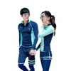 Traje de Buceo Coreano para Mujer de Manga Larga Traje de Baño de Medusa para Pareja Pantalones Divididos con Protección Solar Traje de Snorkel Delgado