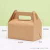 Caja Portátil West Point Papel Kraft Horneado Corte Mu Si Caja de Empaque para Postres Caja de Empaque para Té de la Tarde Caja para Crujiente de Nieve