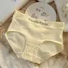 Ropa interior para niñas de algodón puro sin costuras, estilo nuevo con estampado de letras de moda, entrepierna antibacteriana, calzones transpirables y cómodos