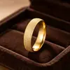 Anillo de Acero de Titanio Esmerilado Estrellado de Lujo Ligero de Gama Alta para Mujer, Diseño de Moda, Anillo Liso de Pareja de Nicho de Tendencia
