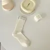 Calcetines finos de primavera/verano para mujer, calcetines de malla hueca versátiles hasta la pantorrilla, calcetines para mujer estilo Miu de tubo medio estilo ballet