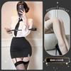 Lingerie Sexy para Mulheres, Uniforme de Secretária Sedutor, Camisa Atraente, Estilo Puro Desejo, Saia Bodycon, Roupa Erótica Feminina