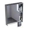 Gabinete de Espejo Estilo Simple, Caja de Espejo, Combinación Integrada de Gabinete de Baño, Caja de Almacenamiento Separada, Espejo de Almacenamiento Montado en Pared para Baño