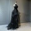 Vestido de Noche de la Anfitriona Verano 2026 Nuevo Estilo Negro Halter Lentejuelas Elegante Femenino Performance Vocal Vestido de Banquete