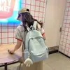 Mochila Escolar para Niñas, Estilo Japonés, Estilo Ins, Mochila de Color Sólido para Estudiantes de Secundaria, Preparatoria y Universidad, Estilo Simple y Relajado, Mochila Versátil