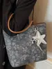 Bolso Tote Estampado de Moda para Mujer 2025 Nuevo Gran Capacidad Textura Simple Bolso de Hombro Bolso Casual para el Trabajo y el Viaje