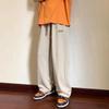 Calça comprida masculina casual, calça folgada, estilo pantalona, da moda, para o verão, fina, cortada, esportiva para meninos e homens