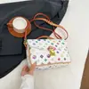 Bolso Cuadrado Pequeño de Lujo Ligero con Textura de Gama Alta, Nicho, para Mujer, Nuevo Bolso de Mano Estampado de Moda 2025, Bolso Cruzado Popular Sencillo
