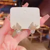 Pendientes Geométricos de Plata S925 con Pin de Diamante para Mujer Moda Corea del Sur Pendientes Sencillos de Flor Joyería para Orejas Dulce Versátil de Perla
