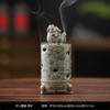 Quemador de Incienso Cerámico Antiguo Horno Ru para Atraer Riqueza, Adornos de Quemador de Aromaterapia Pixiu, Decoración de Quemador de Incienso Zen para Interiores del Hogar