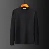 Camiseta de Manga Larga para Hombre de Otoño e Invierno Temporada Canalé De Rong Forro Polar de Doble Cara Personas de Mediana Edad y Jóvenes Color Sólido Moderna Capa Base Ropa de Otoño Transfronteriza