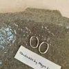 Pendientes de Aro Lisos Ovalados de Plata de Moda para Mujer, Diseño de Nicho con un Toque de Alta Gama, Pendientes de Botón Versátiles, Accesorios de Oreja a la Moda
