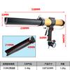 Pistola de cola pneumática Fast Leopard 310ml, cola cilíndrica rígida com haste de retorno automático e medidor de velocidade ajustável, pistola de cola de vidro pneumática de silicone