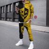 2023 comercio exterior 3D digital XX cara sonriente estampado traje sudadera estampado ropa deportiva para hombre