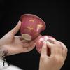 Moji feijão claro vermelho dourado crane tampa Bowl kung fu chá set cerâmica antiga tigela de chá doméstico cobertura Bowl