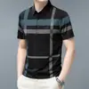 2025 Nuevo Botón Estampado Digital 3D Moda Transfronteriza Moda Masculina Europea y Americana Camisa de Cuello de Solapa a Cuadros Ajustada para Hombre