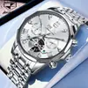 Relógio da Marca Jinshidun Tourbillon Simples de Negócios À Prova d'Água Luminoso Multifuncional Mecânico Relógio Masculino Relógio Masculino