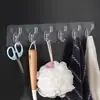 Ganchos Sin Taladro Montados en Pared Tira Adhesiva Fuerte Ganchos No Se Caen Detrás de la Puerta Cocina Baño Armario Soportan Peso Ganchos para Colgar